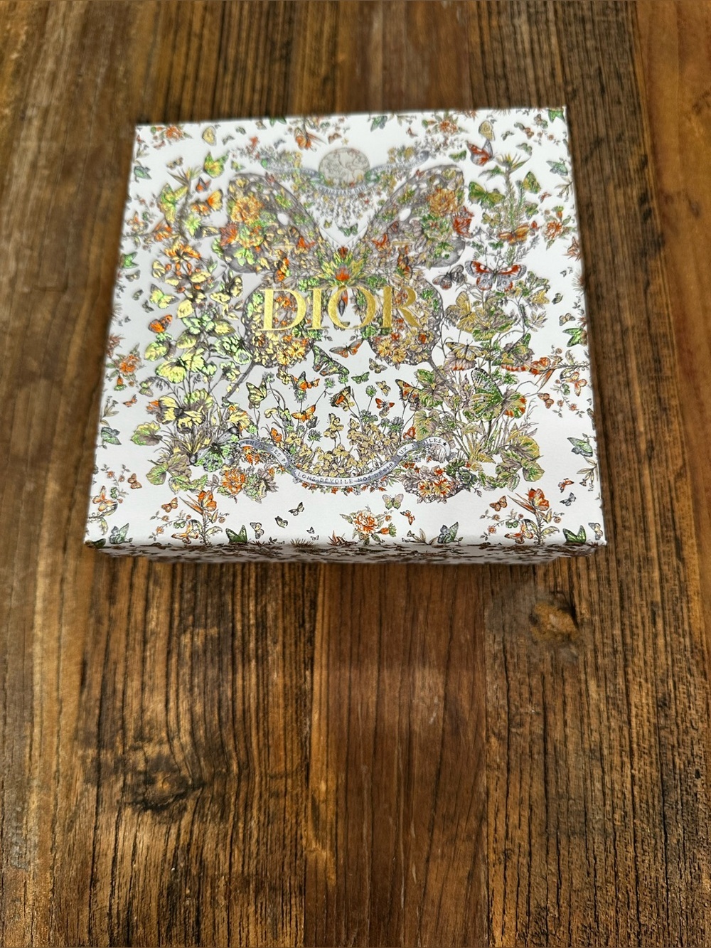 Dior White Floral Gift Box with Gold Logo